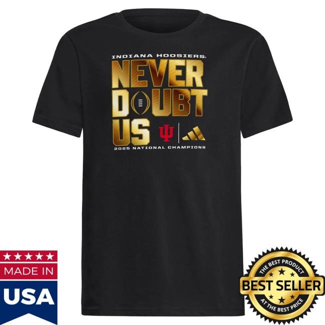 Official Youth Indiana Hoosiers NCAA Football Never Doubt Champ Apparel