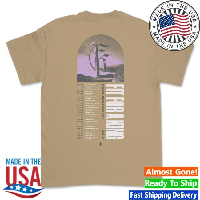 Fit For A King Tour Tee - Tan