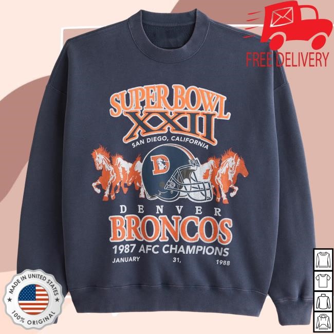 Official Abercrombie And Fitch Apparel Denver Broncos Graphic Sweatshirts NFL by Abercrombie