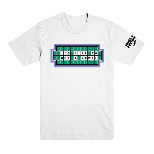 Wheel Of Fortune Merchandise Wheel Of Fortune Live I'd Like To Buy A Vowel Shirts
