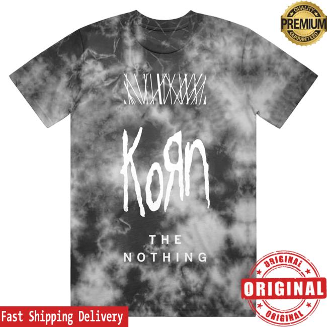 Official Korn Clothing Store Shop Merch Tie-Dye Korn The Nothing Black Tie Dye T Shirt