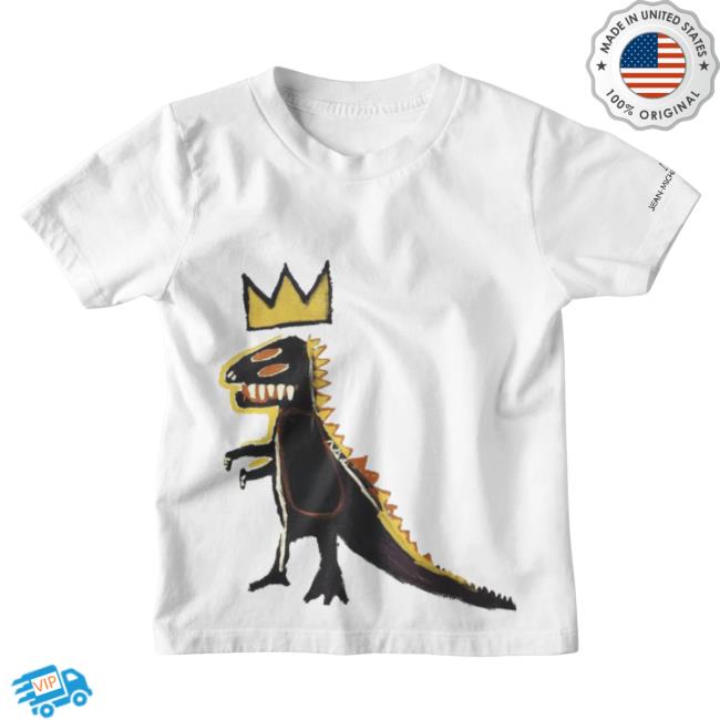 Official The Brant Foundation x Rome Pays Off Jean-Michel Basquiat Pez Dinosaur Tees White BrantFoundation