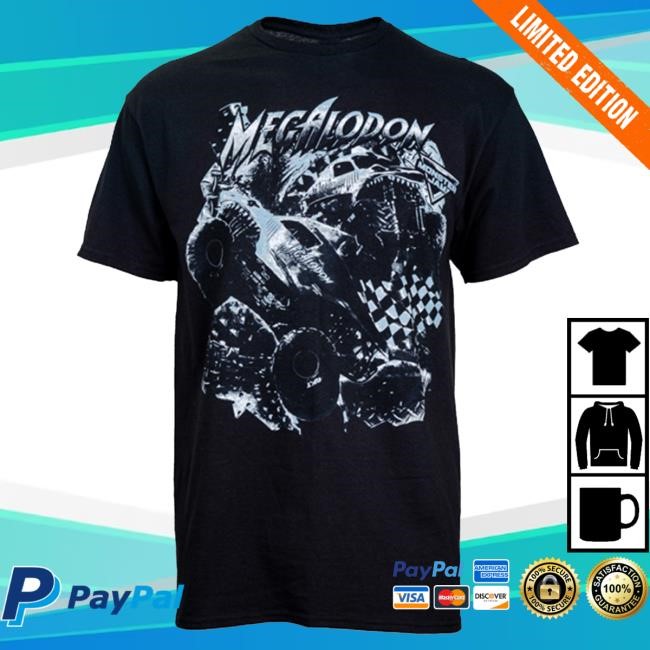 Monsterjamsuperstore New! Megalodon™ Racing Tee New T-Shirt