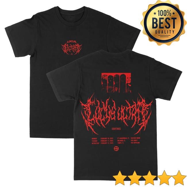 Official Underoath Sightings Tour Black Shirts
