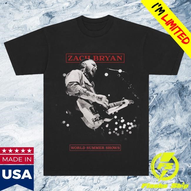 Official Zach Bryan Merch Store Shop ZB World Summer Shows Tshirt