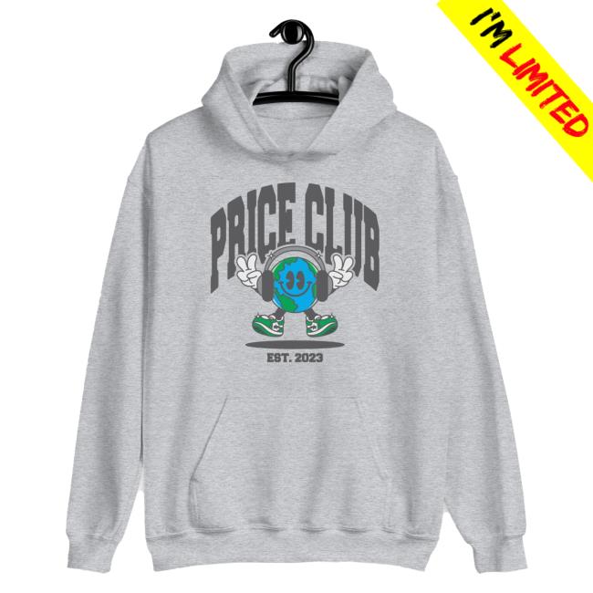 Official Connor Price Merch Price Club Globe Crewneck Sweatshirt