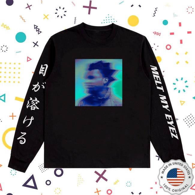 Denzel Curry Official Merch Shop Melt My Eyez Black Long Sleeve T Shirt for Men & Women