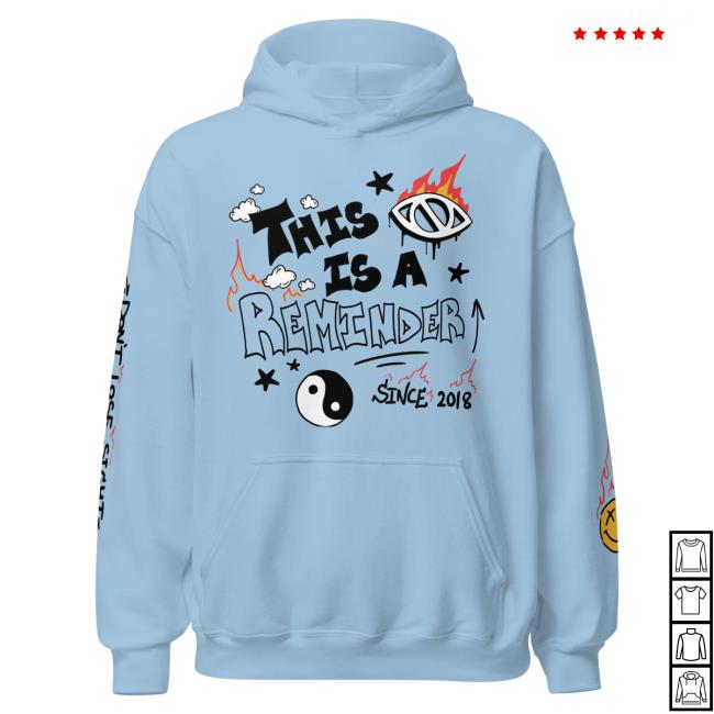 Official Itsjusta6 Merch Store Shop Itsjusta6 This is a Reminder Sweatshirts Light Blue
