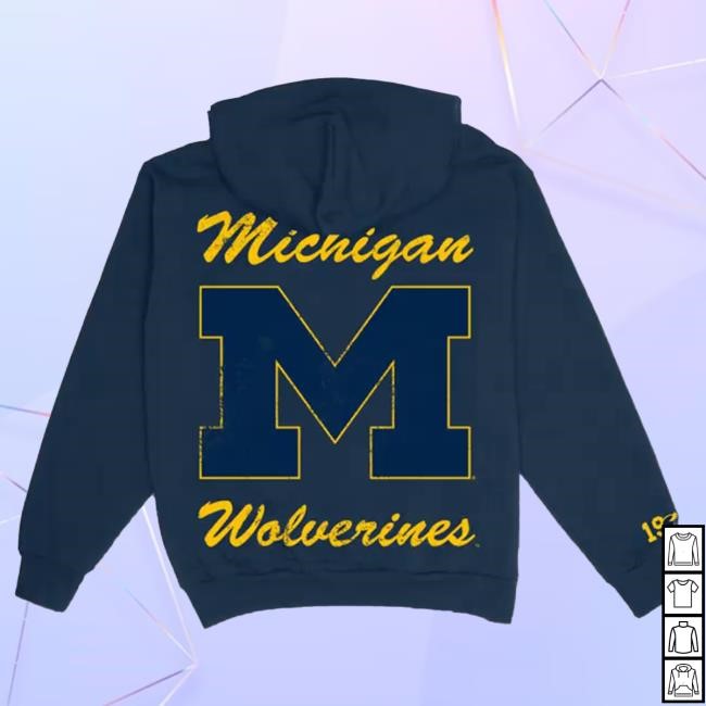 Official Kiwiclo X Bryce Underwood Michigan Wolverines Navy Hoodies