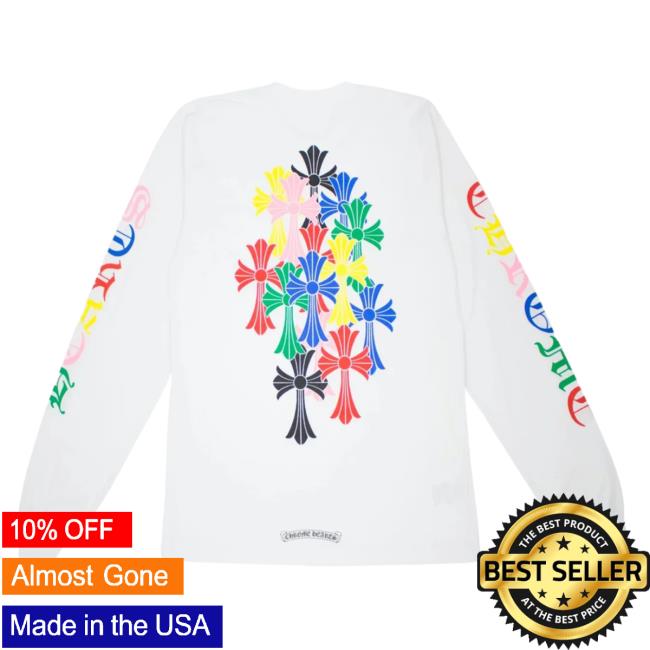 Official ChromeHearts Us Merch Chrome Hearts Multi Color Cross Cemetery Crew neck Clothing Store Shop