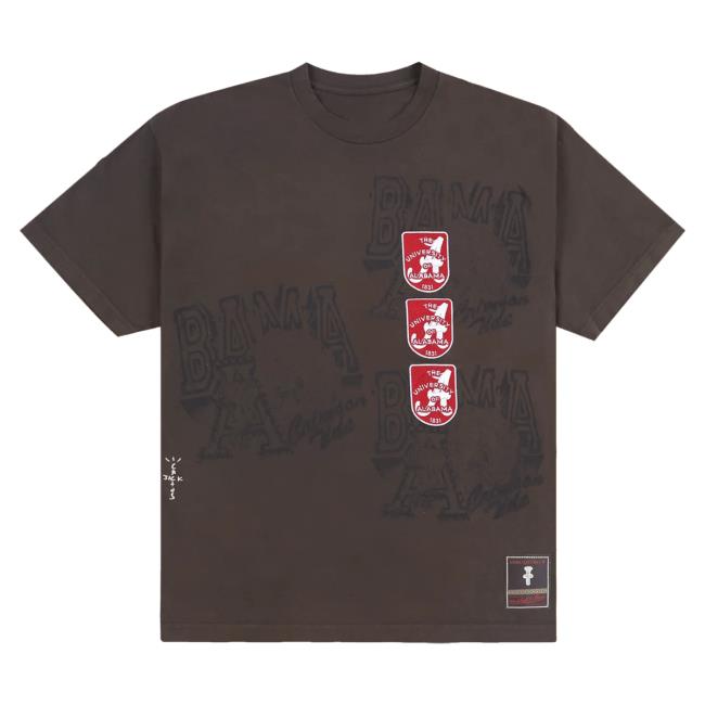 Official Travis Scott Utopia Merch Store CJ X M&N X UNIVERSITY OF ALABAMA SEAL Popover Shirt Travis Scott Apparel Clothing TravisScott