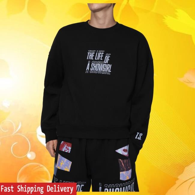 Official Taylor Swift Merch Store Shop The Life of a Showgirl Film Strip Black Sweatshirt TaylorSwift