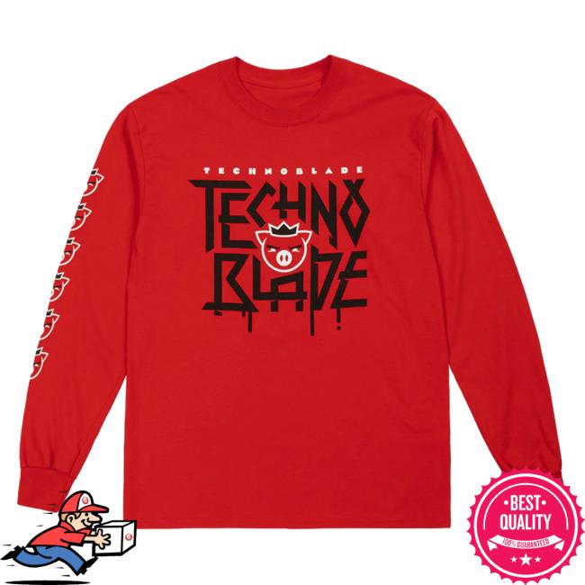 Official Technoblade Merch Store Shop Technoblade Agro Long Sleeve Shirt New Red