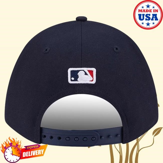 New Era Atlanta Braves 9FORTYM-Crown AC Player Cap MLB Baseball MLB Rally House Atlanta Braves Navy Blue 9FORTY Adjustable Hat 2026