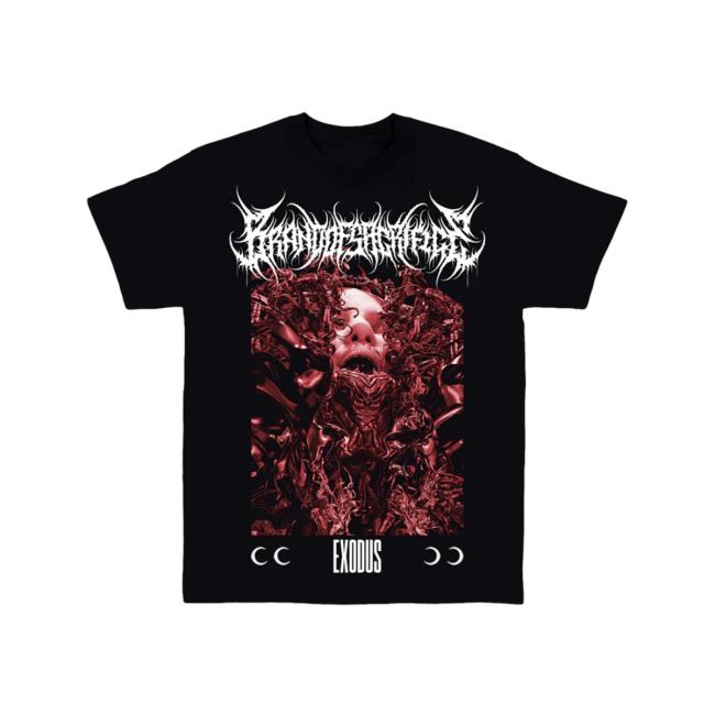 Official Brand Of Sacrifice Merch Exodus Black Shirts