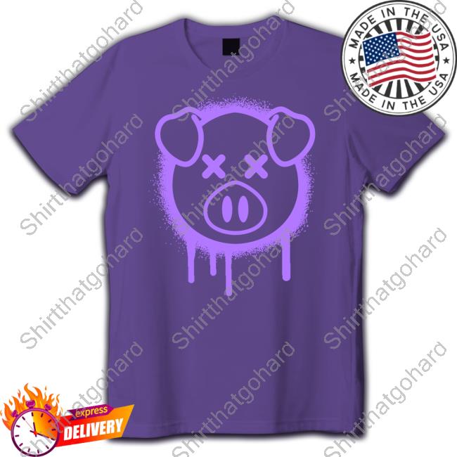 Official Spray Paint Pig Purple Tee Shirt