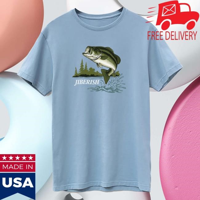 Official Jiberish Clothing Jiberish Big Bass Hunter Supima Natural Top Shirt