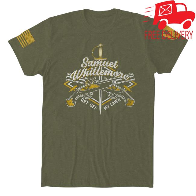 Official The Fat Electrician Merch Bunker Branding Get Off My Lawn Tshirt Military Green