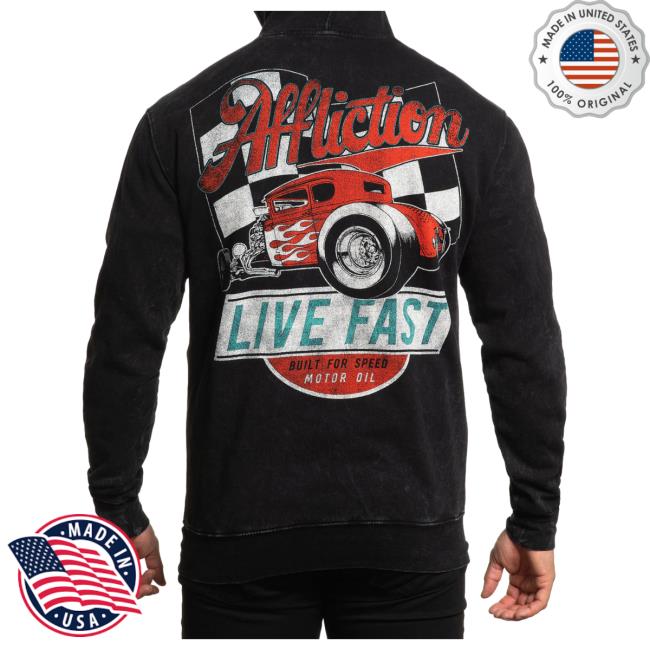 Official AfflictionClothing Apparel Store Affliction Clothing Fire Oil Pullover Hoodie