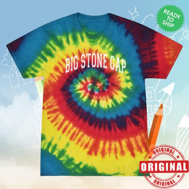 Official Hometown Apparel Clothing Merch Big Stone Gap Virginia Varsity Tie-Dye T Shirt Tie Dye Reactive Rainbow