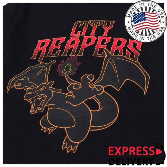 Official Overtime Tv Merch Store Shop OTE | Pokémon City Reapers Charizard Shirts OvertimeTv