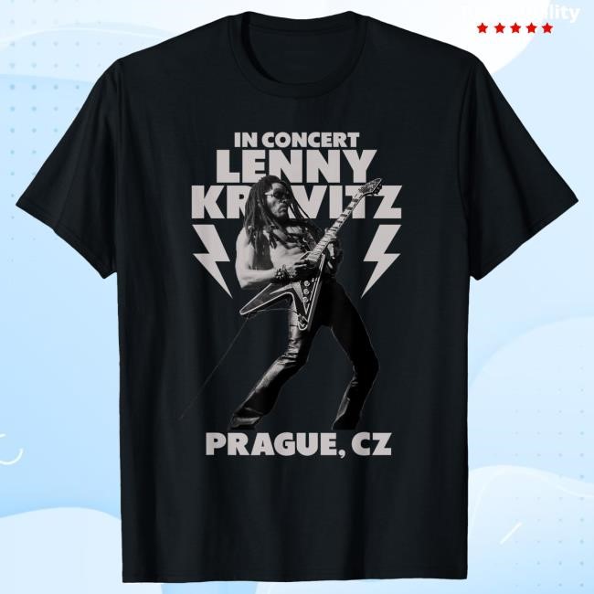 Official Lenny Kravitz – Blue Electric Light Tour 2025 Prague New Shirt