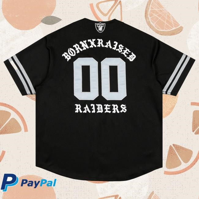 Official Born X Raised Merch Store Born X Raised + Raiders Button Up Jersey: Black Shirts