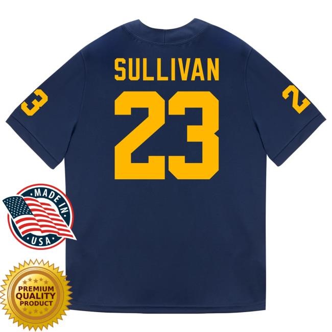 The M Den Michigan Wolverines #23 Cole Sullivan Student Athlete Blue Football Jersey Shirt