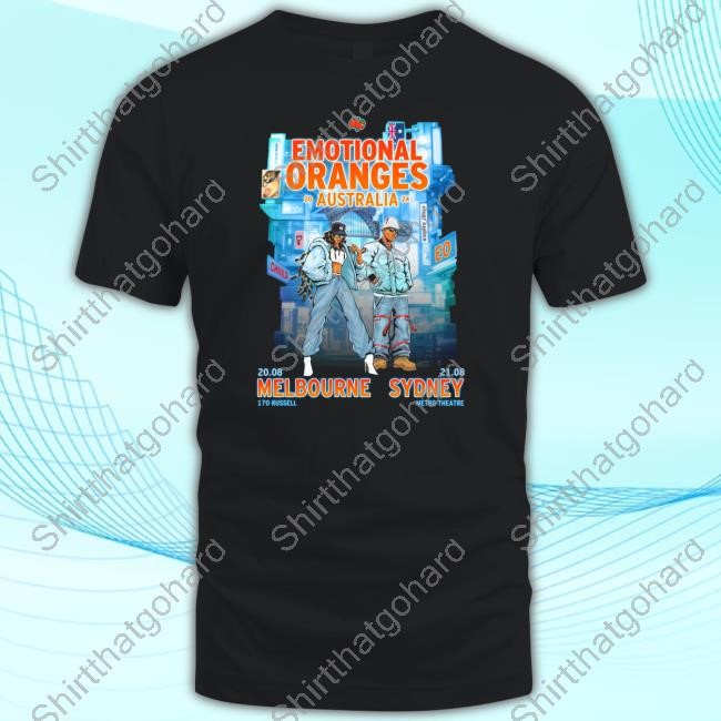 Official Emotional Oranges Australia Melbourne Sydney Exclusive Tee Shirt