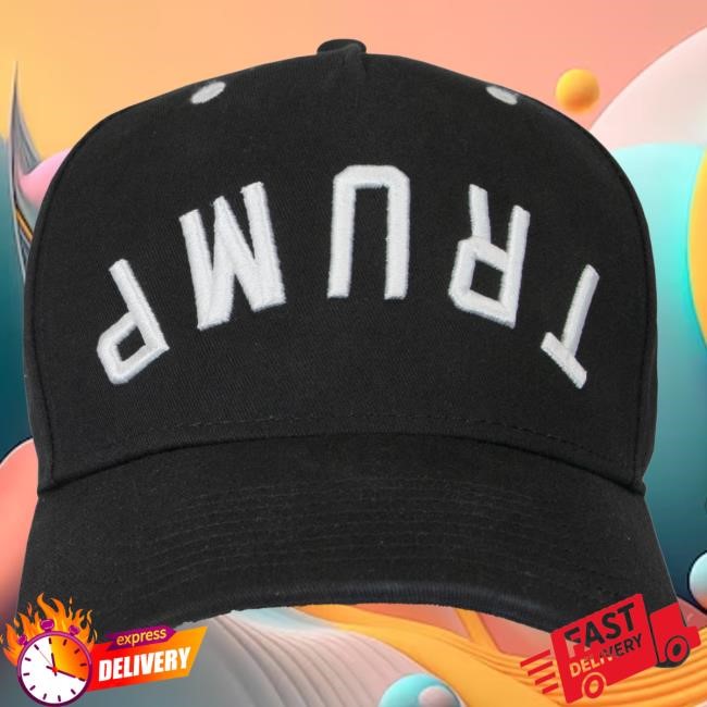 Official Donald Trump Merch Shop Upside Down Trump Embroidered Hat Black/White Trump Store