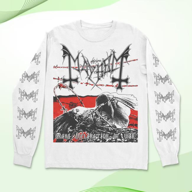 Mayhem Kings Road Store Shop Merch Grand Declaration of War (White) Long Sleeve Shirt New