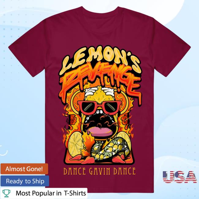 Official Dance Gavin Dance Band Merch Lemon's Revenge Maroon Tshirt DanceGavinDance