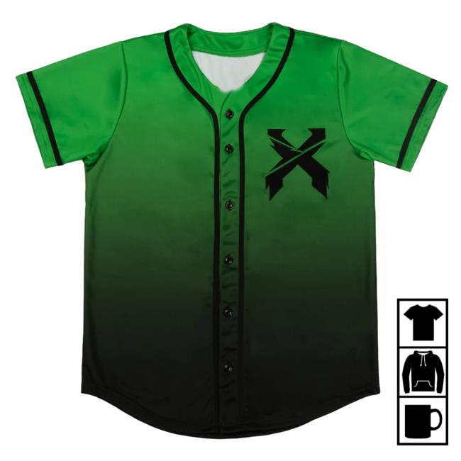 Official Headbanger Excision Green Black Gradient Baseball Jersey Shirts