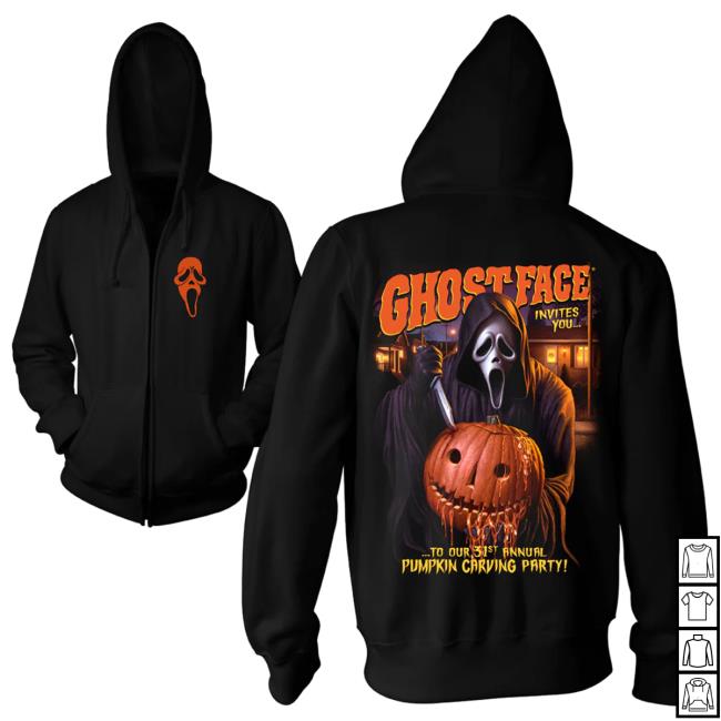 Official Cavity Colors Ghost Face: Halloween Party - Zip Up Hoodie
