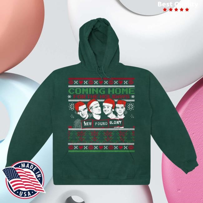 Official New Found Glory Band Ugly Holiday Hood (Green)
