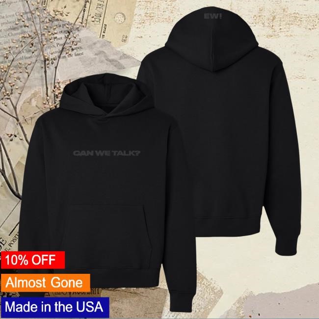 Official Merchtable Elijah Woods Can We Talk Hooded Sweatshirt Official Merchtable Elijah Woods Can We Talk Pullover Hoodie