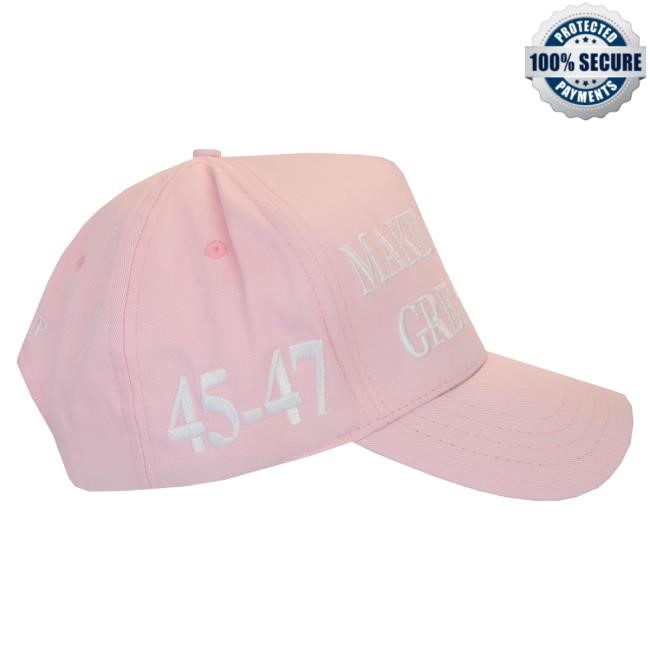 Official Donald Trump Merch Store Shop Donald Trump Special Edition:MAGA Cap – Pastel Pink & White