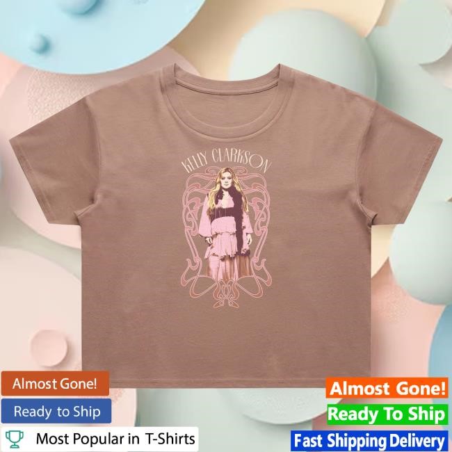 Official Kelly Clarkson Merch Store Shop Kelly Clarkson Pink Kelly Crop Top Shirts