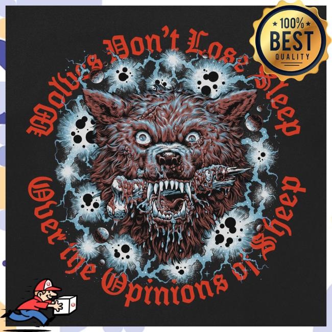 Official Lurking Class Clothing Merch Shop Stikker Wolf Tshirt - Black LurkingClass
