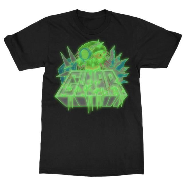 Official Gwar Merch Store Gwar Green Skull T-Shirts Black/Green