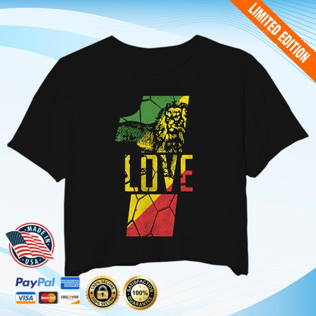 Official Bob Marley Merch Store Shop Bob Marley Women's Cup One Love Crop Top New Shirt
