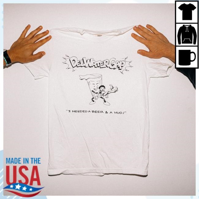 Official Del Water Gap Merch Beer + Hug New Shirt