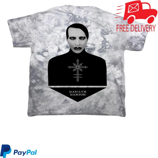 Official Marilyn Manson Merch Chaos Bust Marilyn Manson Tie Dye Top Shirt