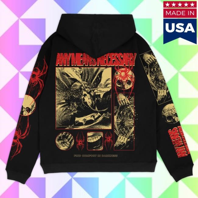 Official Any Means Necessary Death Weaver Popover Hoodie White