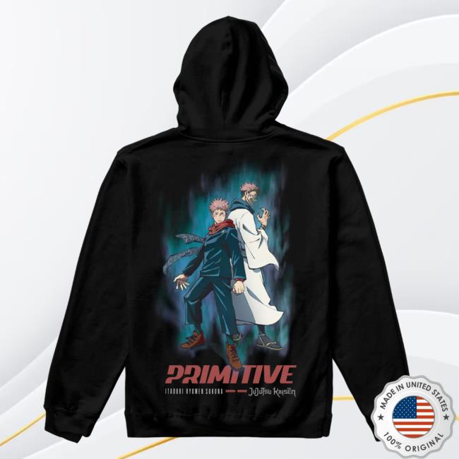 Official Primitive Skateboarding Apparel Clothing Merch Store Shop Itadori Sukuna Zip Up Hood