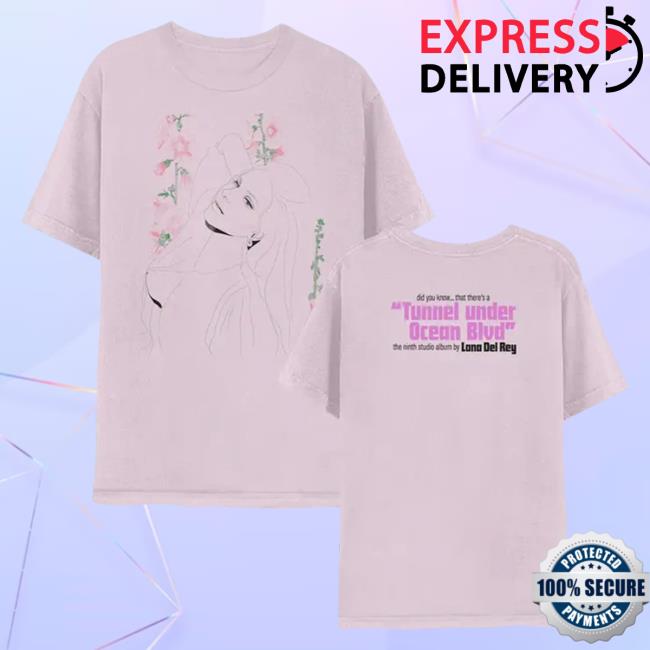 Official Spotify Capsule Store Merch Lana Del Rey Did You Know There’S A Tunnel Under Ocean Blvd Lilac Tshirt SpotifyCapsuleStore LanaDelRey Shop