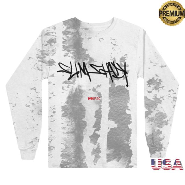 Eminem Slim Shady Clothing Shop Store Slim Shady Long Sleeve Tee Grey Tie Dye SlimShady Merch