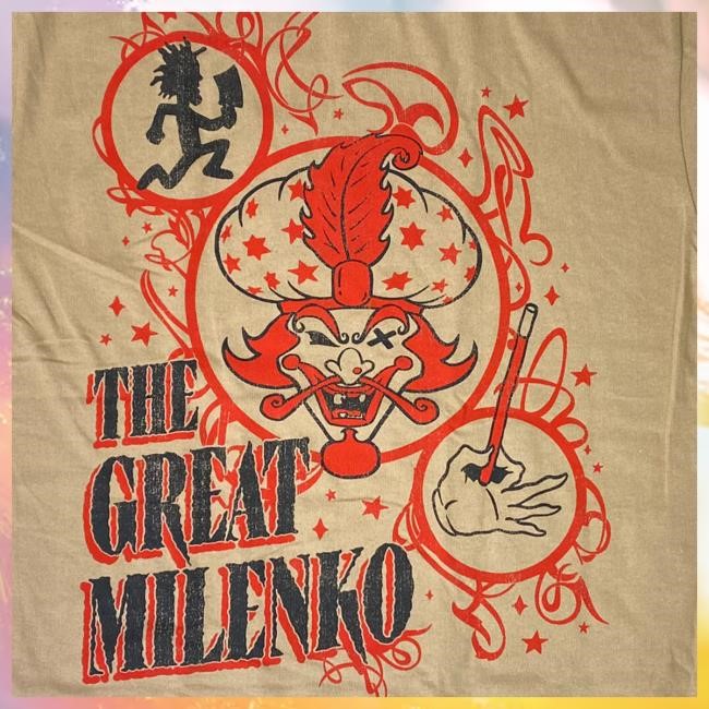 Official Icp Merch Store Insane Clown Posse The Great Milenko Popover Shirt In Tan