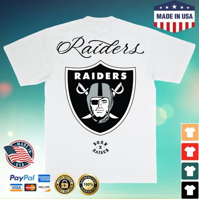 Official Born X Raised Merch Store Born X Raised + Raiders Fine Line Shirts: White By Bxr Sport + NFL