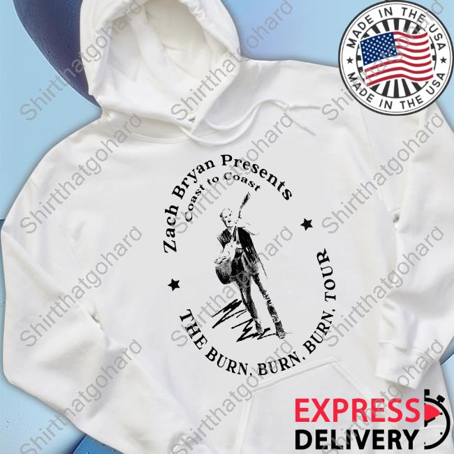 Official Zach Bryan Merch Coast to Coast The Burn Burn Burn Tour Shirt
